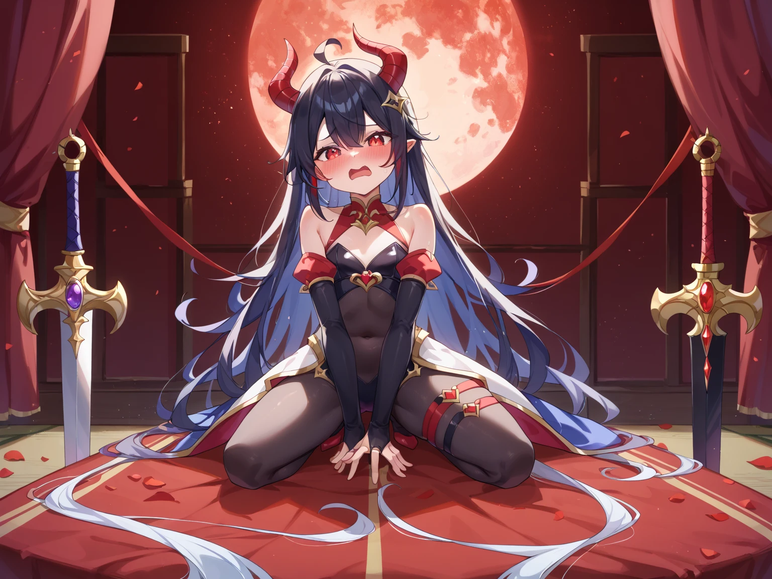 (Large centipede: 1.5), (Arachne: 0.5),
Master-piece, monster, solo, upper body bewitching beauty, lower body is a huge centipede, whole body, kimono beauty, tattered kimono, black hair straight, bangs, crimson lipstick, sink eyes, background is Japan cave, limestone cave, candlestick, golden rays from the ceiling, skull, sexy, sensual, indulgent, erotic, high image quality, high definition, accurate drawing, detailed drawing,