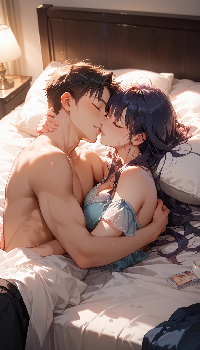 (masterpiece, best quality),1girl, beautiful face, <lora:upright_front_above_335:1> hug, arms around neck, (1boy), sex, (hetero), uprightfrontabove,