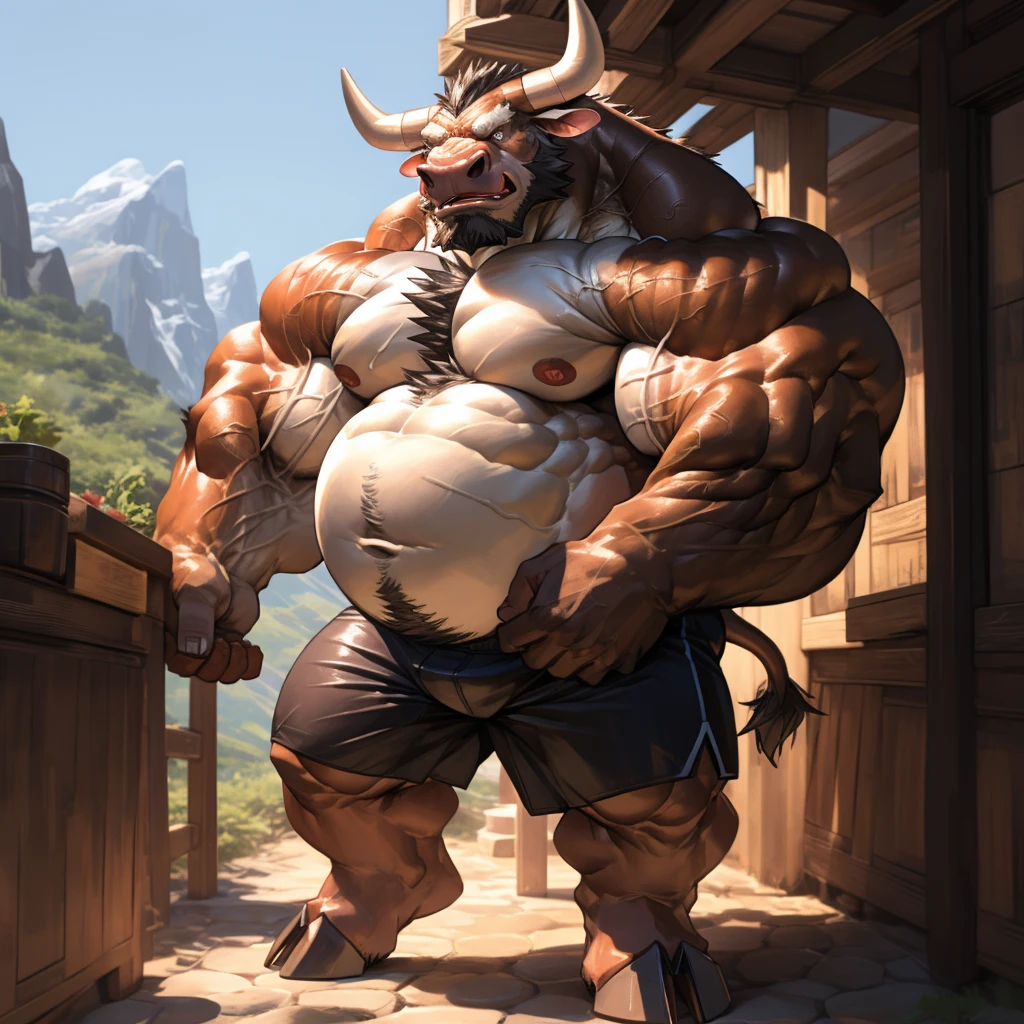 (masterpiece, anatomically correct), (((bara, hard gay, super muscular male, large pectorals, full body, feet))), ((solo, aged up, mature anthro pig with beefy figure, fluffy body, daddy, small tummy, large pectorals, sexy)), ((spread legs, sitting, close-up)), (kemono, furry, anthro), (by darkgem, by sindenbock, by taran fiddler, by burnbuckie, by nezumi, by sindoll), ancient east Asian hotel room, (panorama, looking_at_viewer, eye-contact, stare) BREAK brown eyes, (japanese samurai, armor, defender:1.1), (twitching mouth, firm expression, kind, blush, clumsy), anime, drop shadow, backlighting, depth of field, chiaroscuro, character chart, from below, pov, first-person view, Eye-Level Shot, best quality, high quality, 8K, ccurate, award winning, highres