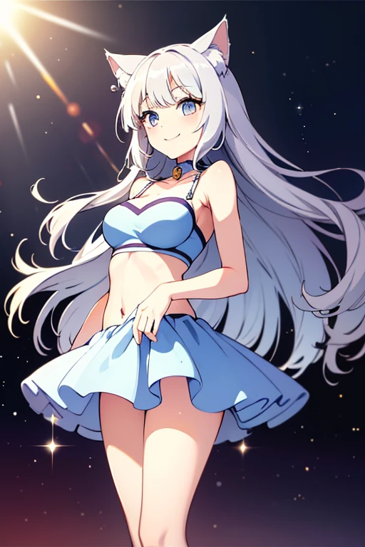 (Best image quality), (Master&#39;s Work),(Detailed eye description),(Detailed face description)(Rear view), One girl,Purple eyes, Gray Hair,(Very long hair),Very long hair (Drifting in the Wind), Back view, Recall, hair ornaments, flower hair ornaments. head band, ribbon, lingerie, mini skirt, garter belt, slightly exposed navel, visible shoulders, blush, Pool, petal (Lens flare), walking on Pool, Water reflection, Pool, Cleavage, Mid-chest, Aurora Borealis Sky, Night Sky, galaxy sky, horizon, Mountain々, forest, moon, (Cover Style:1.3), fashionable, woman, Vibrant, Swimsuit costumes, Pause, front, colorful, dynamic, background, element, shy, Performance, Holding, statement, accessories, Majestic, Coiled, The surrounding area, touch, scene, to attract attention, Catchy, Modern, trend, concentrated, fashion, Realistic lighting, extreme blushing