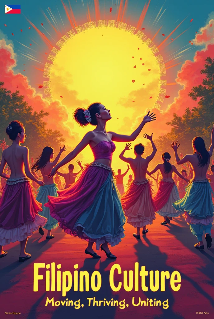 Create a poster for invitation for cultural dance with text on it as "well come to Vinuthna Vaibhavam"