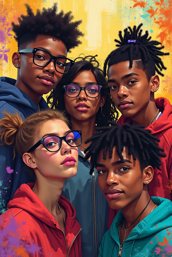 "arte de capa de alta qualidade,(melhor qualidade,4k,8K,high resolution,obra de arte:1.2),ultra-detalhado,(Realista,photoRealista,photo-Realista:1.37),illustration,(vibrante,atraente:1.1)cores,studio lighting,sharp focus,physically based rendering,extreme detailed description,profissional,jovem multicultural adequado para adultos,Fictional characters,jovens multiculturais,personagens diversos e multiculturais,[adolescentes],adolescentes,[High school students],mystery solving guide,[Desvendando os segredos] de desenvolvimento de carreira,[intrigante,atraente] imagem,[magical,caprichoso] Elementos,[noivando,atraente] enredo,[Fantastic,imaginativo] com poucos jovens"