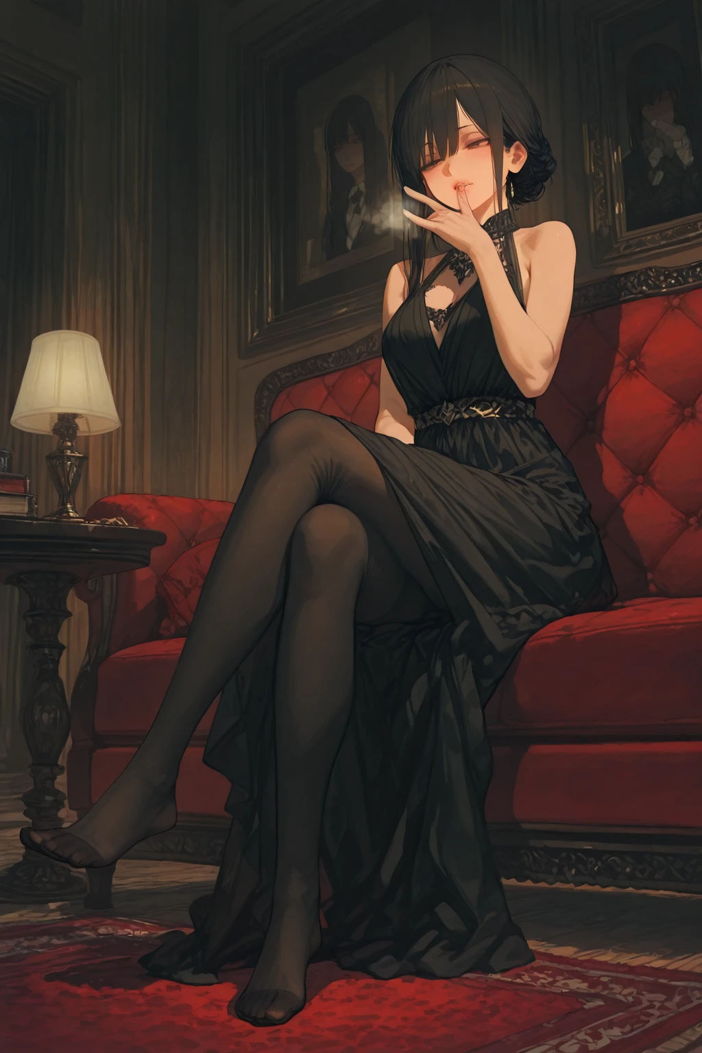 (8K HDR photorealistic pic), Betty Boop, short, althetic, curvy lady, ((tight little red dress)), dark eyebrows, black lipstick, (hoop earrings), dark eyeshadow, black lipstick, curvy, busty, (curly short black hair), shortstack, (retroussé breasts), darling figure, (supple pouting breasts), firm thighs, hourglass figure, kerchief, big brown eyes, dancing seductively