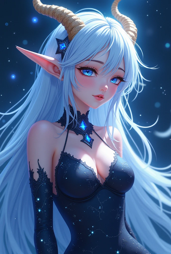 (8k, RAW photo, 最high quality, masterpiece:1.2), High-definition RAW color photo, professional photography, concept art, (((1 goddess))), (detailed), (small face), (high detail skin:1.2), clavicle, cute face, beautiful appearance, beautiful eyelashes, (Hair shining in seven colors, blue colored eyes, long hair), (beautiful breasts), (slim body shape:1.4), Highly detailed face and skin texture, fine eyes, double eyelid, ((goddess of the universe:1.2)), fascinating outer space, dramatic lighting, (Fantastic atmosphere:1.5), (Intelligent smile, beautiful), deep shadows and highlights, ((delicate and sacred:1.5, A dress with flowing light, transparent material)), full body portrait, Lively poses, spacewalk, romantic, astral body, governs time and space, Overflowing cosmic energy, reflective，refraction，beautiful skin, shiny skin, (((perfect fingers, five fingers, anatomically correct))), background bokeh, high quality, bright colors, ((award winning photography, Realistic light and shadow with attention to detail)), Immersive 3D rendering, Professional 3D artistry,.detailed face, detailed eyes, detailed handssexy woman,elf girl, full body
