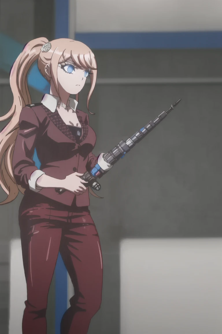junkoenoshima, junko enoshima, long hair, bangs, blue eyes, pink hair, hair ornament, twintails, bear hair ornament, crazy smile, grin,
masterpiece, best quality, highly detailed, a girls with a gun, open mouth, blazer, sexy gaze, (nsfw) not
safe for work, badass pose , evil smile, smile, black bra, anime girl with long hair, long haired girl,
navel, evil expression, exposed belly, exposed navel, exposed midriff, exposed lower belly, micro
miniskirt, micro pencil skirt, pencil skirt ,holding a gun, outdoor,street,road