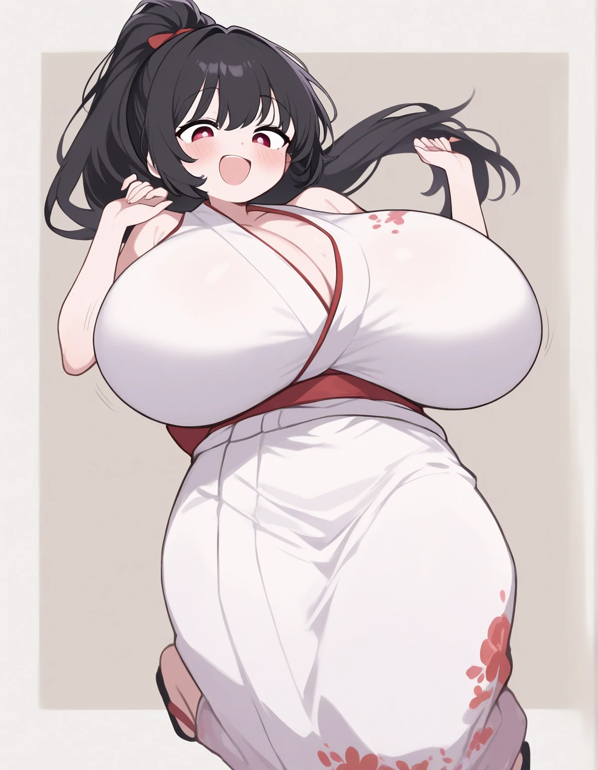 A MILF、ultra gigantic tits、Hyper-obese body、Cow Cosplay、Super huge、excrete eggs、discharge