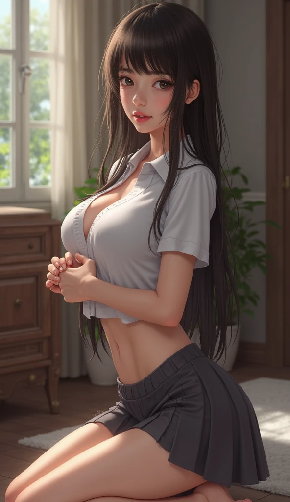 teen, up skirt, cum on body