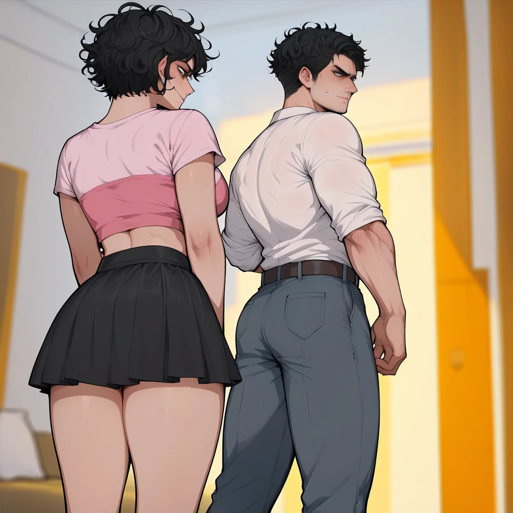 araffe woman standing next to a boy in a room, giant and fat, short person, giant legs, giant scale, real life size, obese ), human - shaped, very very very tall, largest haunches ever, very tall, very very very very tall, tall and slim figured, tall and slim, huge scale, huge gargantuan scale