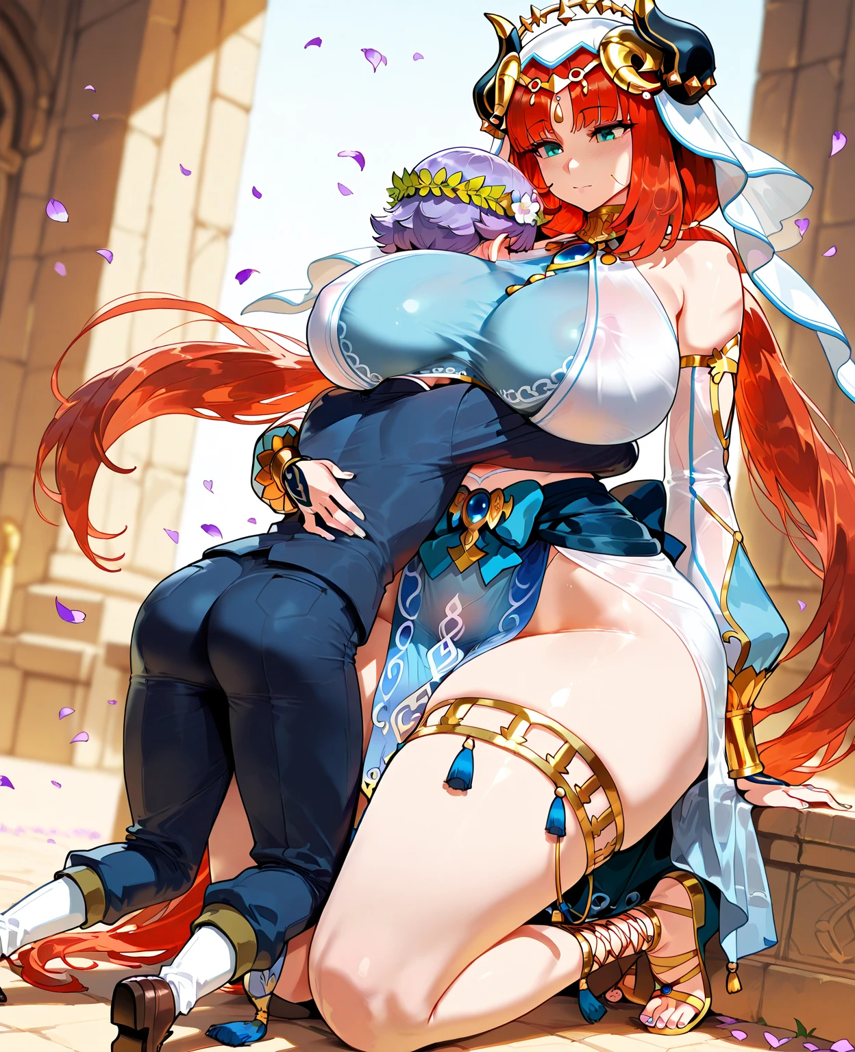score_9, score_8_up, score_7_up, score_6_up, source_anime, masterpiece, newest,
Highly detailed, couple BREAK 1 girl, revealing clothes, (extremely fat:1.4), thin face, thin neck BREAK (long haired:1.2) boy