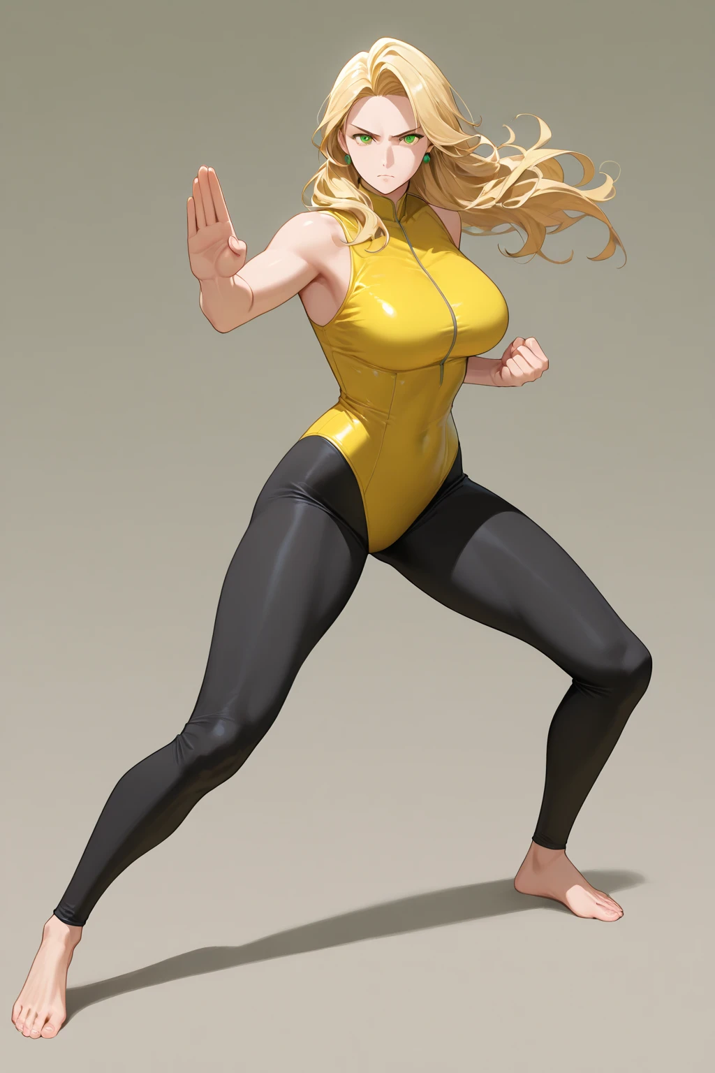 full body, stretching, <lora:edgGymtasticv2:0.8> edgYoga, breasts, cleavage, crop top, clothing cutout, tight high-waist pants, wearing edgYoga, sports bra, yoga pants,, absurdres, ultra detailed, masterpiece, best quality, aesthetic, detailed,, solo, soft smile, light smile,
katya1, 1girl, blue eyes, very long hair, blonde hair, long blonde hair, french braid, bangs, medium breasts,