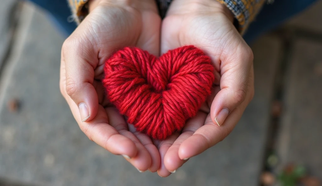 The hands of two people joined together with a red anime thread, passaije verde,