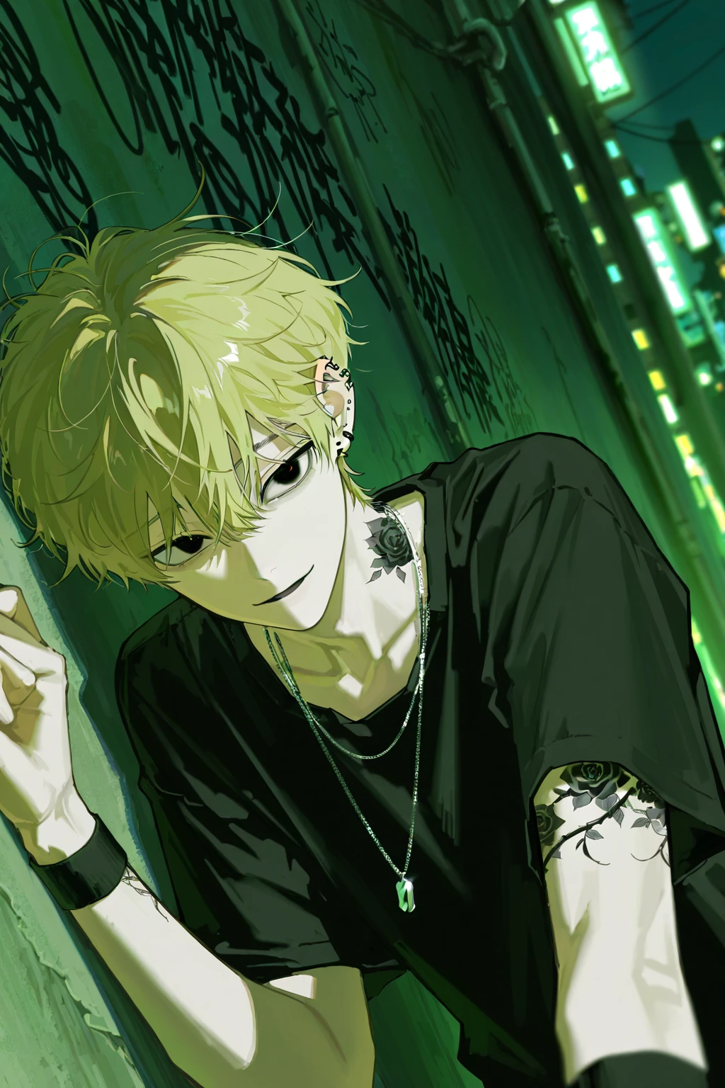 <lora:MUKi:0.8>,muksal style,1boy,shirt,kazutora_hanemiya,blonde hair,yellow eyes,black hair,two-tone hair,smoking,covering_face,, score_9,score_8_up,score_7_up,source_anime,
