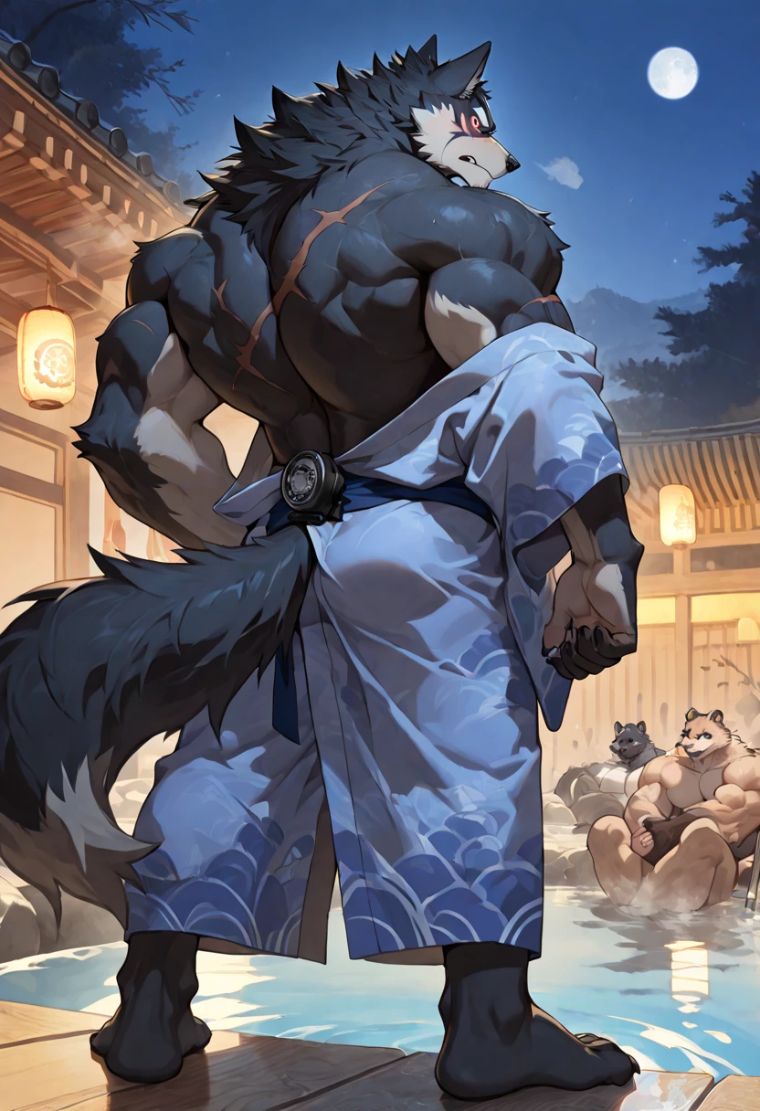 blue tall wolf、gray fur wolf、wolf face and body、huge muscles、lower abdomen swollen with fat、Abdomen swollen to a huge size as if pregnant、Abdomen about to burst、silver mane、Belly so hairy that you can&#39;t see the skin、large amount of pubic hair、Hair around the navel、Overflowing armpit hair、golden eyes、huge bulge in the ??????、?????? about to burst、A large amount of drool overflowing from the mouth、lying down pose、butt on the floor、Composition looking up from below、drenched whole body、a large amount of spilled milk、very large amount of white slime、angry look、A white loincloth that is about to be taken off、gold necklace、jewelry bangles、decorative armor、The outline of a huge male ?????????、Temple Background、sparkling effect
