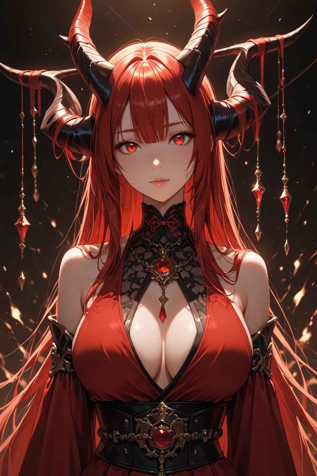 lilith, realistic, photo of a woman walking toward the viewer, dark mood,gore, intricate details, subsurface scattering, insanely detailed texture, textured skin, breasts,thin waist, hips, thigh, tight clothing, lewd clothing, masterpiece, best quality, ultra-detailed, texture, looking at viewer, detailed eyes, detailed face, masterpiece, midnight,pubic hair, clear image, exposed cleavage, bloom around lights,red tone,