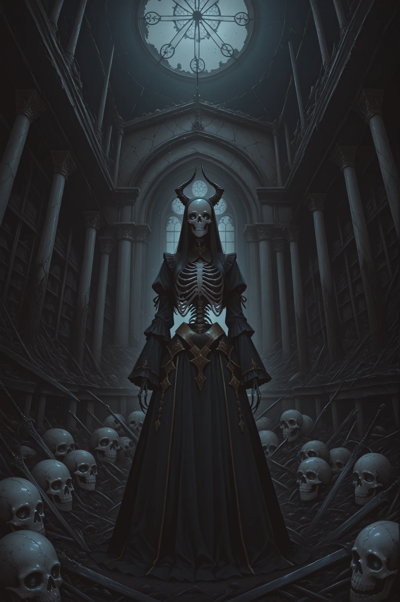 Slender skeleton hands
