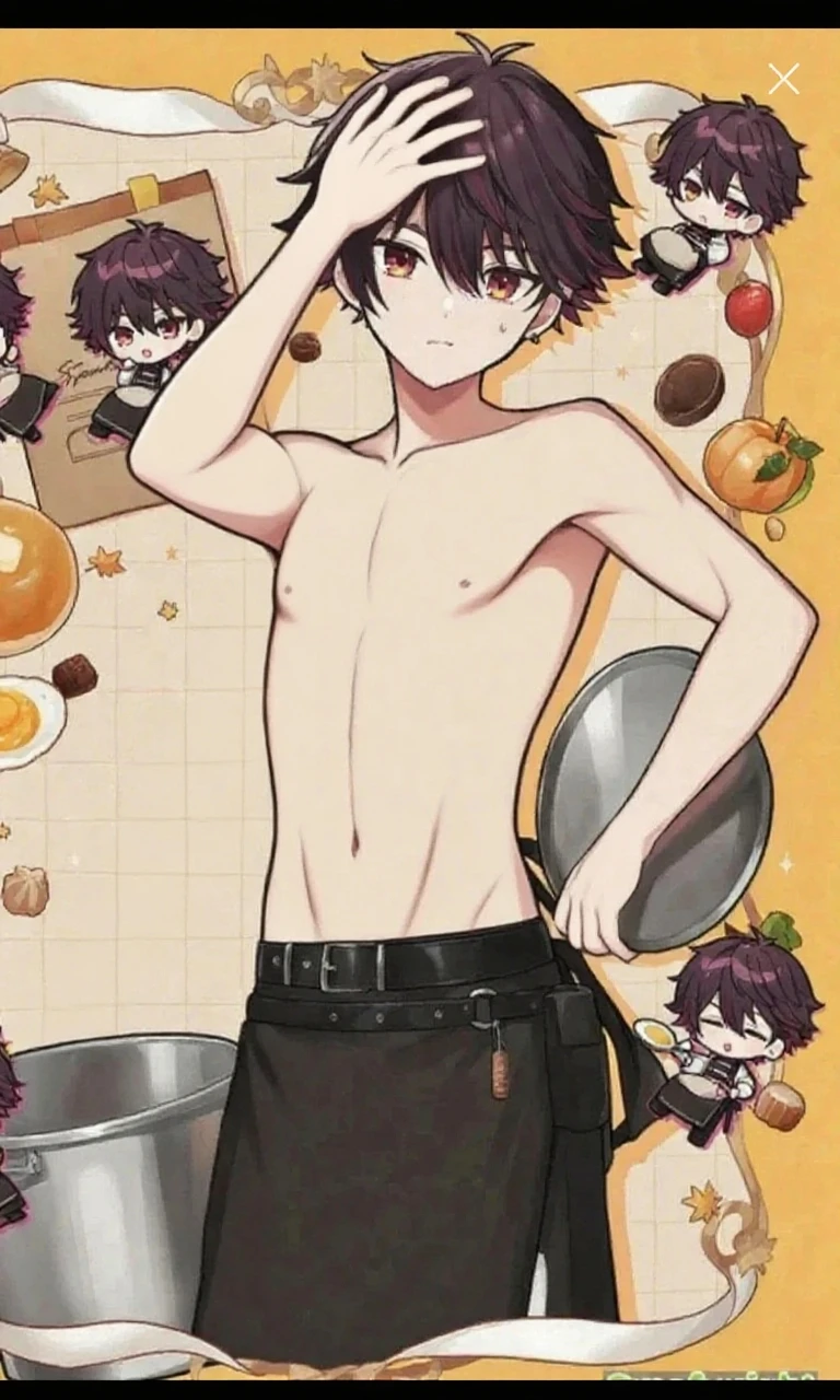 Highres, Masterpiece, Best quality at best,Best Quality,hight quality, hight detailed, 1boy, boy, Shota, Bunny ear, Slim body, Nyotaimori, table full of food, On table, (Food on his body), (very young boy), Underwear, 12-year-old boys, armpit, hansome, Sweat