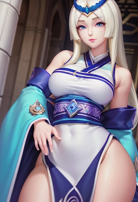 Bigboobs, white hair, long hair, curvy, seductive face, beautiful asian, perfect body