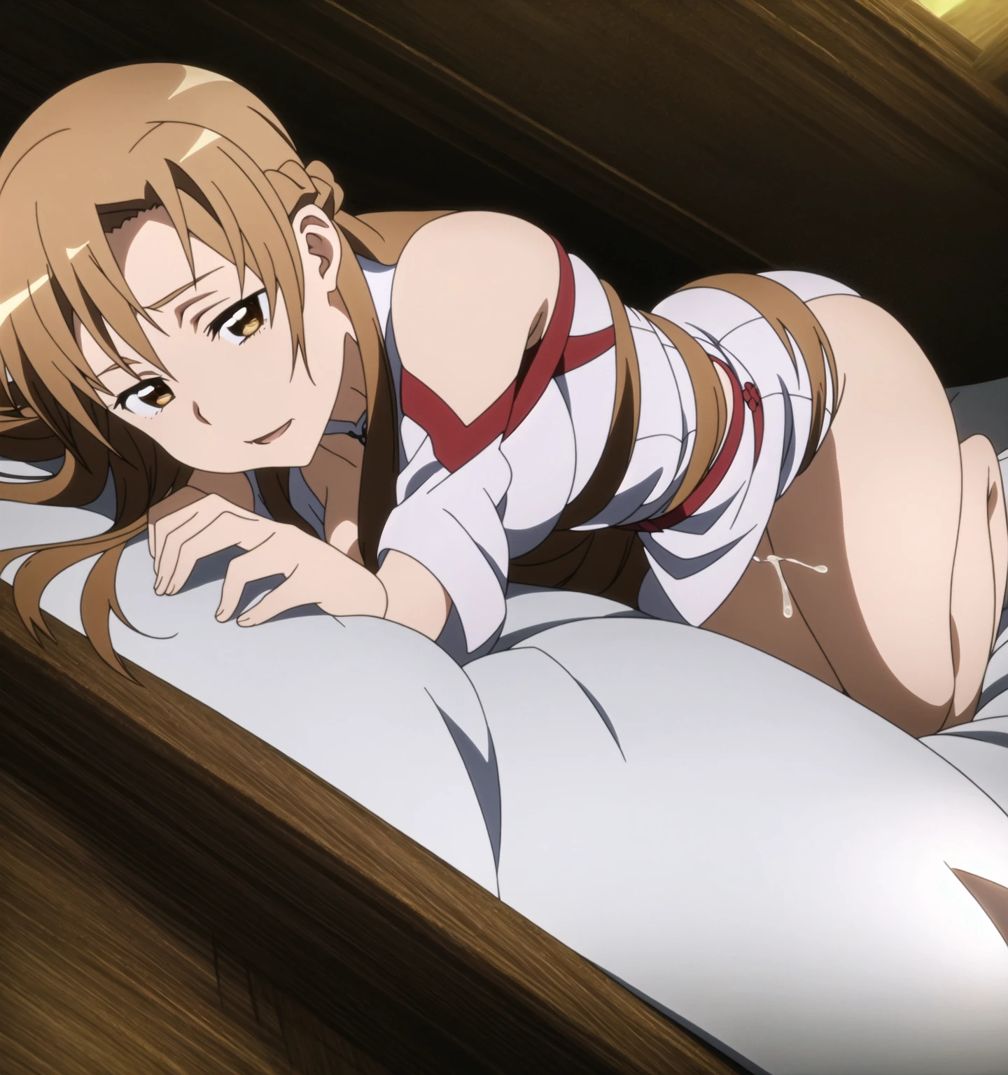 score_9, score_8_superior, score_7_superior, sauce_anime, ambient light, sunlight  , (1 tall girl ), 
Sagiri Yamada Asaemon, Sagiriyamada Asaemon, Long Hair, brown Hair,, brown eyes, wince,frown,
,white camisole,  In the same way,    ((on stomach, from behind:1.5)), lesbian,  in lake,                                                                       
((rape)) , , nsfw ,  shackles , , wet body, (steam), , yuri, 
in beautiful lake, ~ side, blush,  ,(hip),, saliva,
alone, Dutch Angle, View your viewers, Cowboy Shot, detailed sex, ,detailed back, white panties, [large breast],