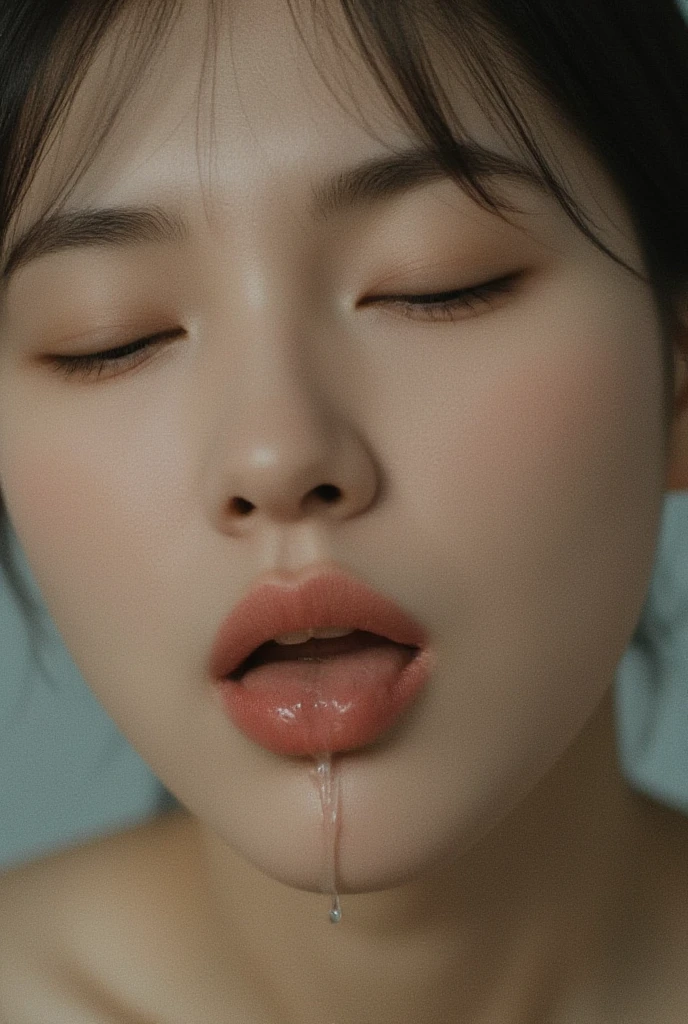 High resolution、masterpiece、(Mature Korean Beauty)、40s、Eyes closed、(Volleyball uniform)、I can see your belly、(She is giving a blowjob to an erect penis)、((Erect penis squirts a lot of sperm all over my face))、Big Breasts、Sweat、