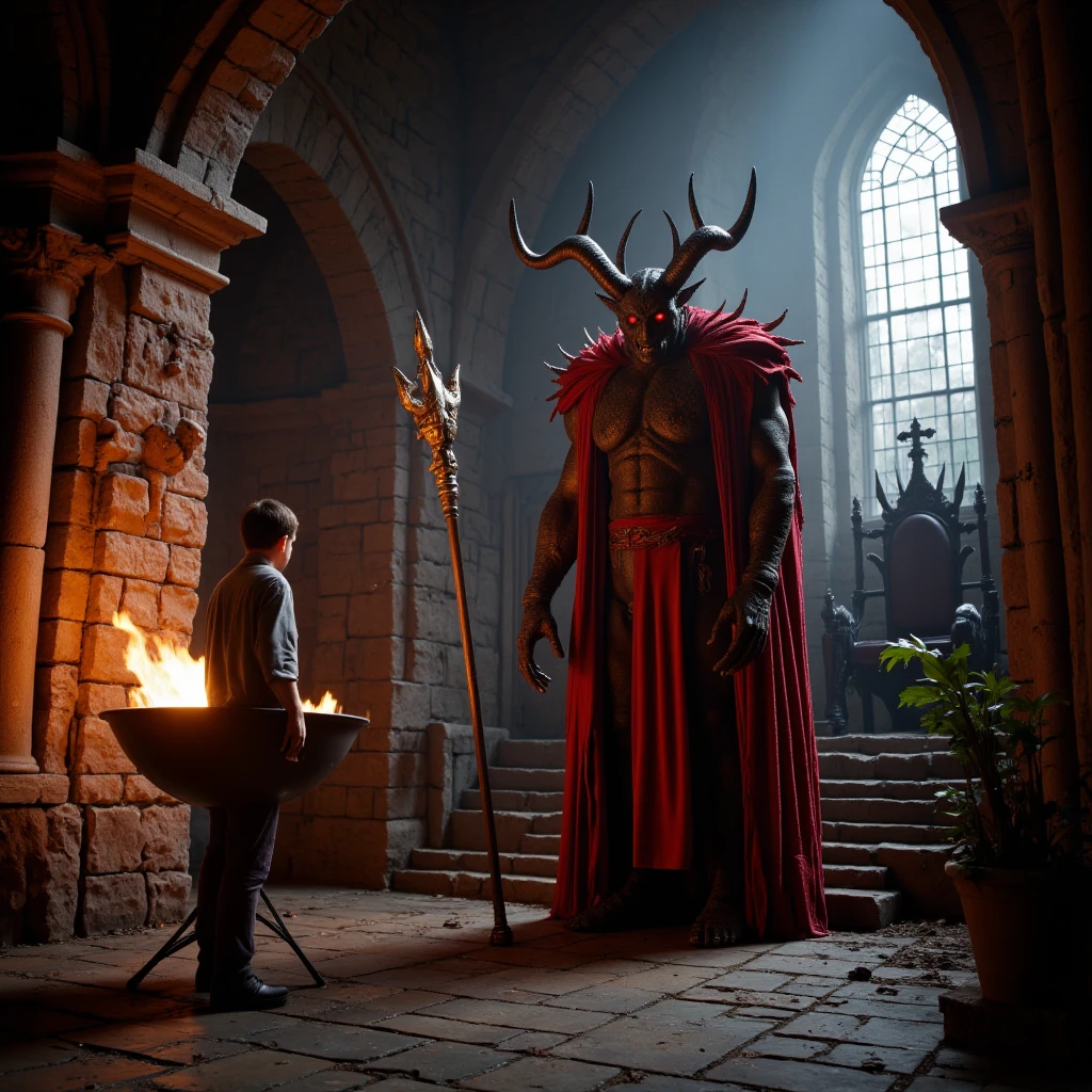 Baphomet, ron desantis as satan, satanic church interior, satanic ritual, lucifer, with horns, scary horrifying satanic rituals, making a deal with the devil, satanism, he's very menacing and evil, lucifer the star, moloch, an evil catholic priest, satanicarafed man in a suit and tie kneeling next to a goat head, a picture inspired by Sava Šumanović, trending on tumblr, fine art, ron desantis as satan, satanic church interior, satanic ritual, lucifer, with horns, scary horrifying satanic rituals, making a deal with the devil, satanism