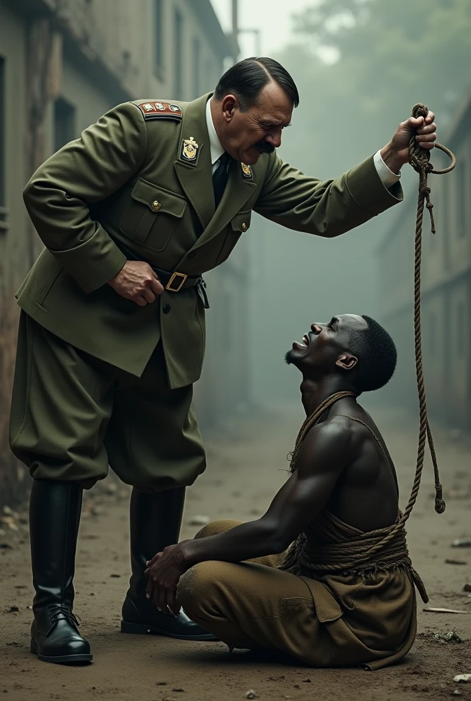 German Fuhrer fighting a African