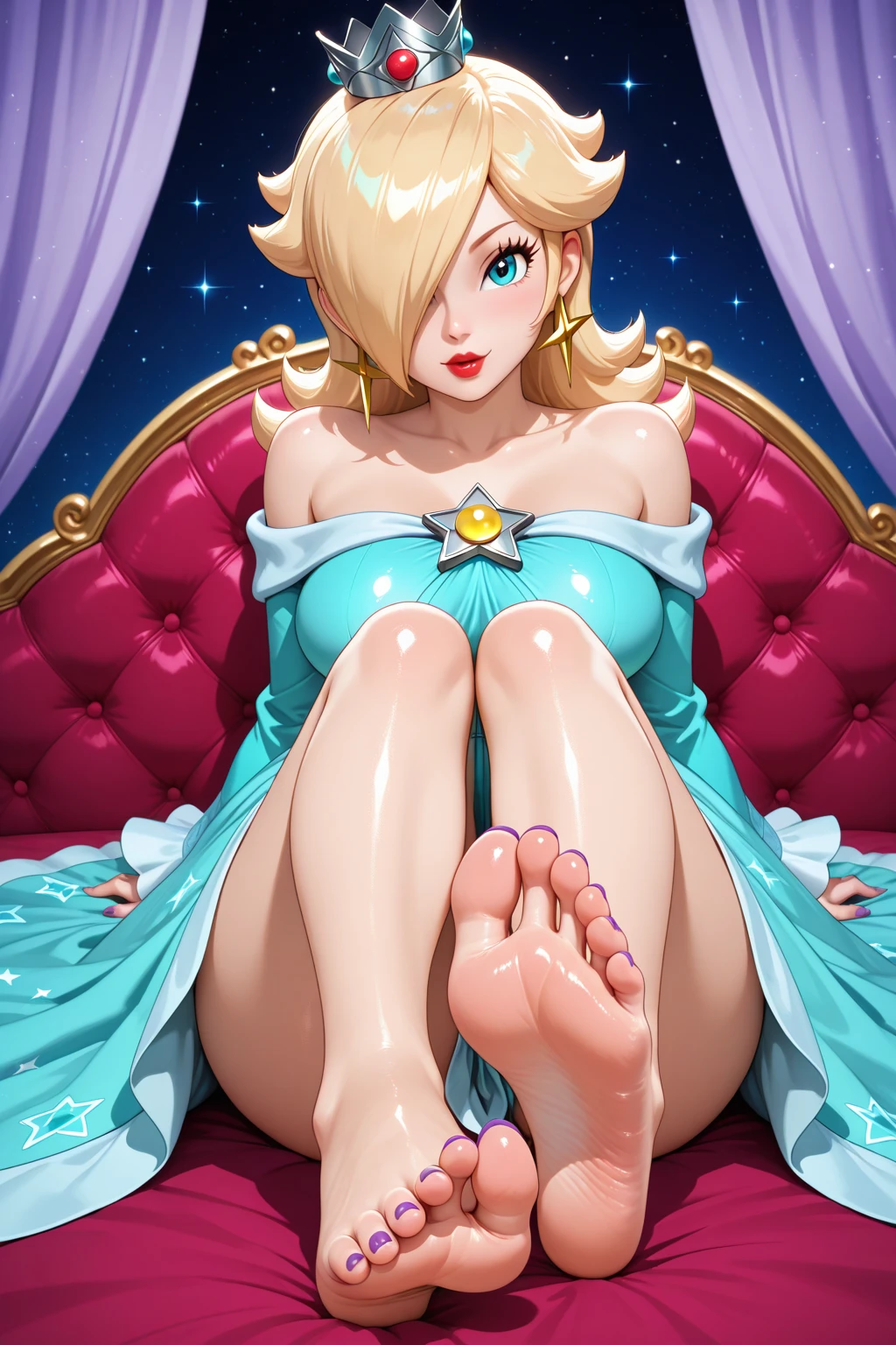 (Princess Peach) in bath towel