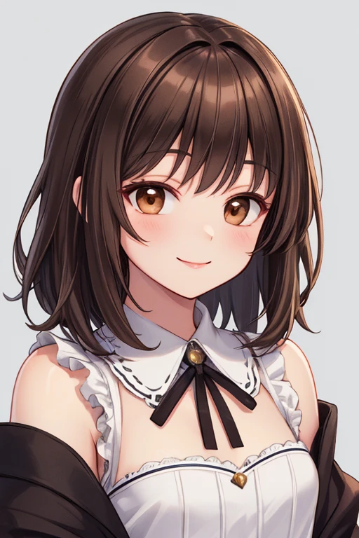 best quality, masterpiece, highres, solo, {myoukou_kantaicollection:1.15}, hair_ornament, brown_eyes, hairclip, black_hair, hair_bun, single_hair_bun, short_hair, breasts, braid, blush, braided_bun, brown_hair, 1girl, gloves, looking_at_viewer, white_gloves, open_mouth, smile, upper_body