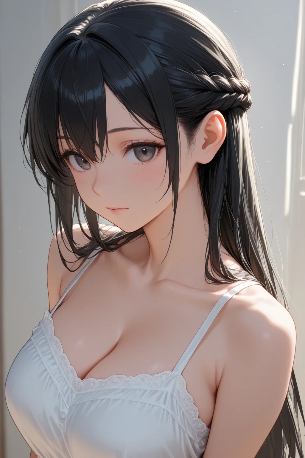 (((masterpiece))), (((best quality))), ((ultra-detailed)), (highly detailed CG illustration), Boa Hancock, , (masterpiece:1.5), Detailed Photo, Smiling, Sexy, (Best Quality: 1.4), (1girl), Beautiful Face, (Black Hair, long Hair: 1.3), Beautiful Hairstyle, beautiful detail eyes, (realistic skin), beautiful skin, absurd, attractive, ultra high resolution, high definition, (sexually aroused:1.5), Pinkish white skin, cool white light, sexy pose, Beautiful , white background, pink soft white light, Wear a white dress