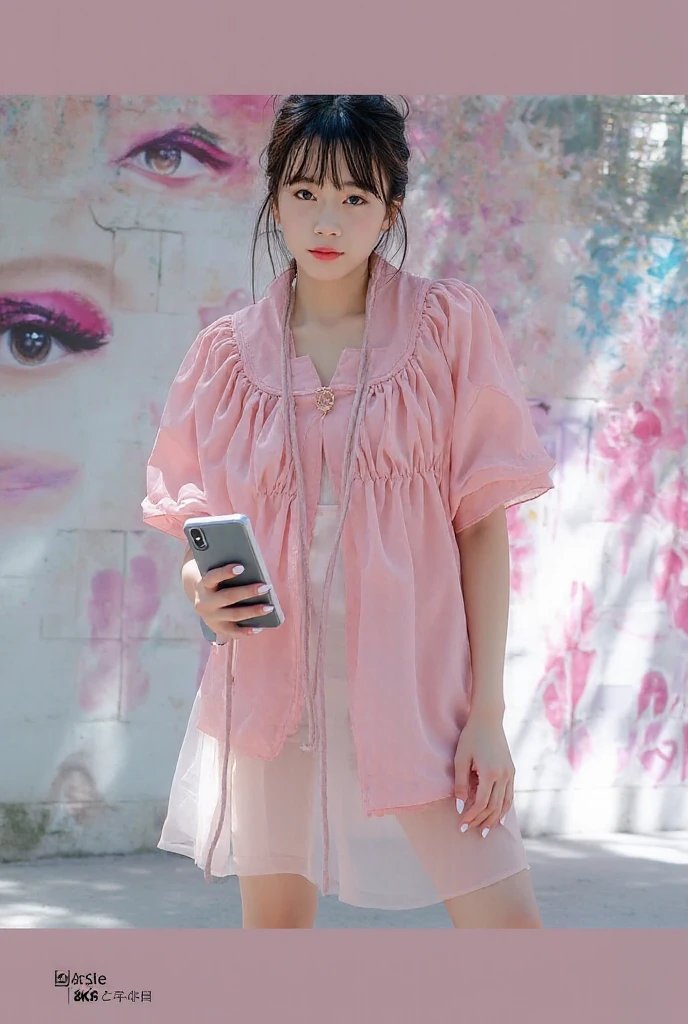 (8K, Highest quality, masterpiece:1,2), (Realistic, Photorealistic:1.37), Super detailed, One Girl,), (Very detailed), (Beautiful and detailed eyes), (Highest quality), (Very detailed ), (masterpiece), (Detailed face),20-year-old, ,1 Girl, whole body, Pink Hair,Very short hair, Medium chest, Dressed, Perfect lighting, Focus on pussy and breasts, View your viewers, Excited face, Mischievous face, ((National costume, Tunic, pink Tunic)), Wheat field, evening, Are standing
