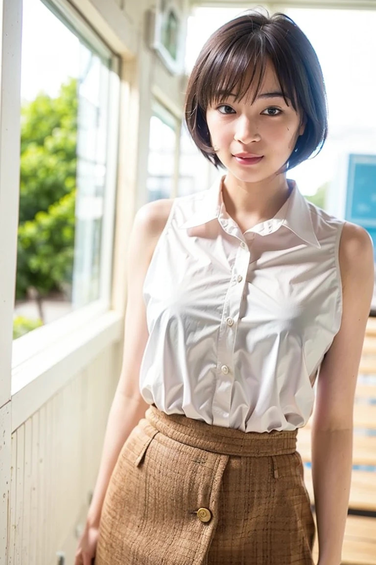 best quality, face focus, soft light, (depth of field) ,ultra high res, (photorealistic:1.4), RAW photo, (moody lighting, night:1.2), bedroom,
(upper thigh:1.4)
1japanese girl, solo, cute, kawaii, (shy, smile:1.1), (brown eyes), natural face, (short hair),
(sit on gray linen chair)
BREAK
(white naked oversize t-shirt:1.2)