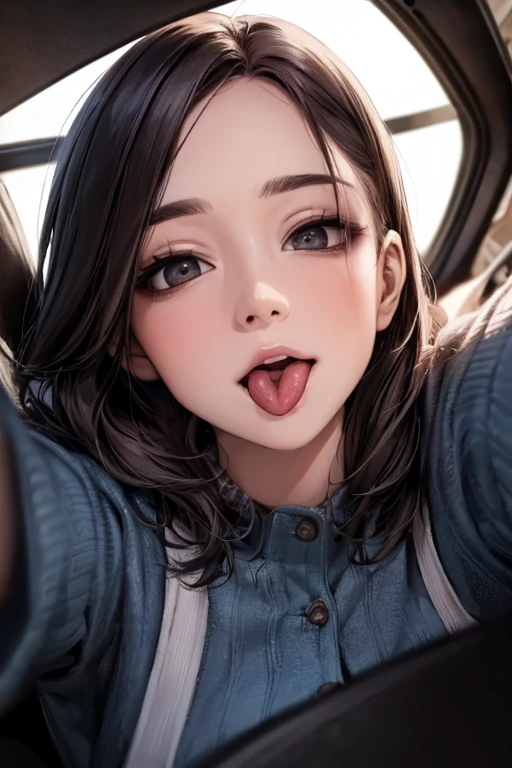 4K、Realistic depiction、Beautiful image quality、、beautiful girl、20-year-old、mouth、Baby Face、主にmouthを大きく描きます、mouthを画面の主要部分として描画します、look up、大きく開いたmouth、tongue、長いtongue、tongueをmouthから出す、mouthの中が見える、mouthを開けて喉を見せてください、Throat is visible、mouthの中が見える、大きなtongue、綺麗なtongue、Seductive eyes、If you look at this、look up、