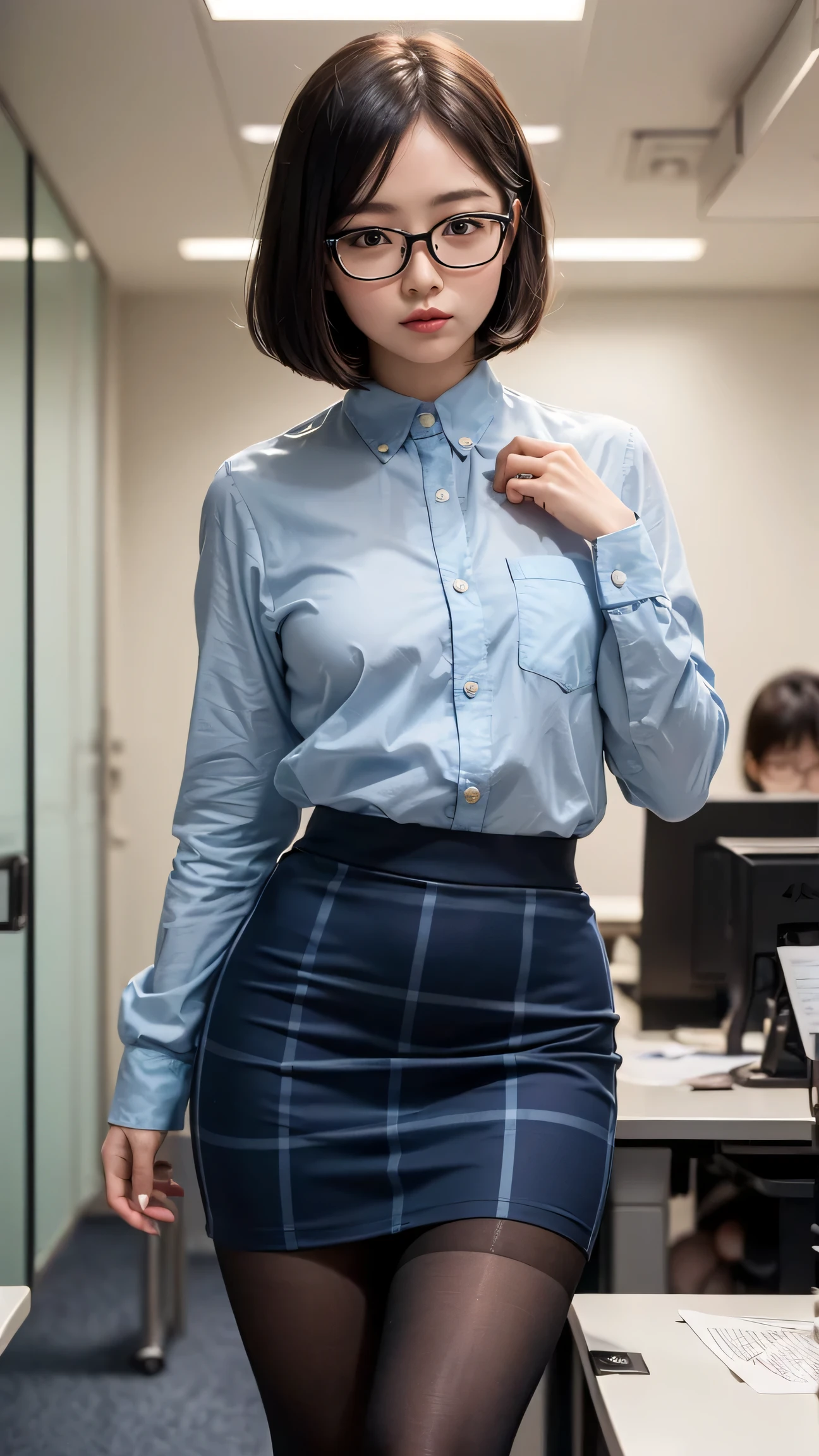 cute Miniskirt Office Lady Pants crack bob