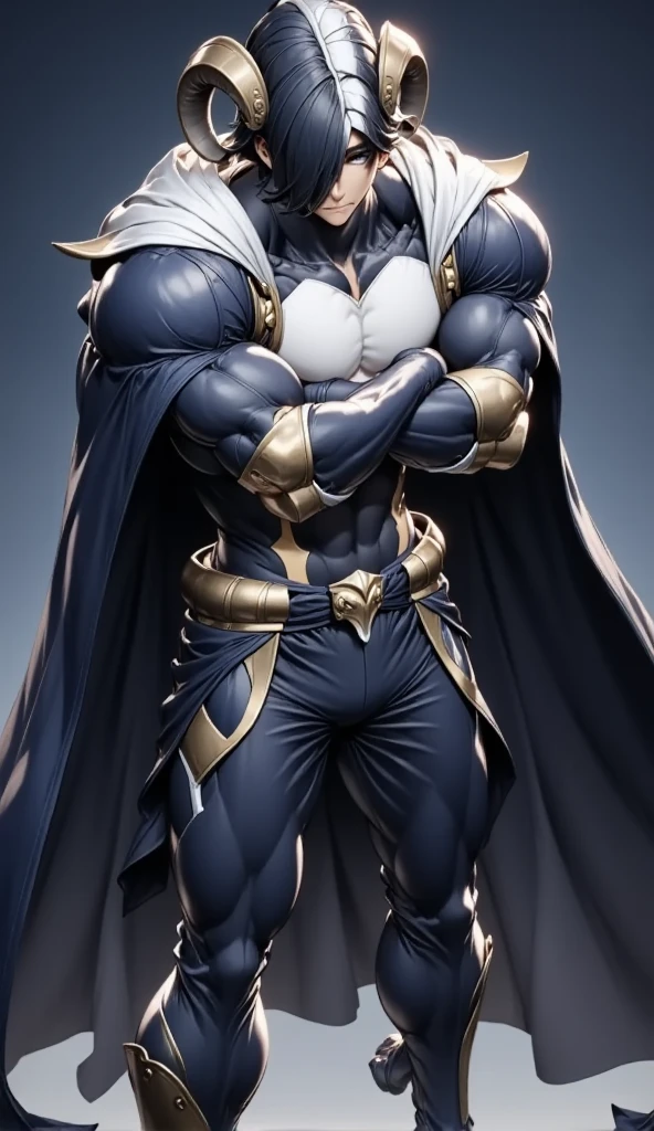 Un primer plano de una estatua de un hombre con capa y gafas, Pose masculina heroica, cuerpo completo 1 / 6 nihei tsutomu, Coleccionables de SideShow, sfw version, Obra maestra de ArtStation, Figura de proporciones heroicas, Imagen detallada, hero pose colorful city lighting, Primer plano de cuerpo completo, Painted action figure, Ultra Mega Super Hyper Detalle, superhero body
