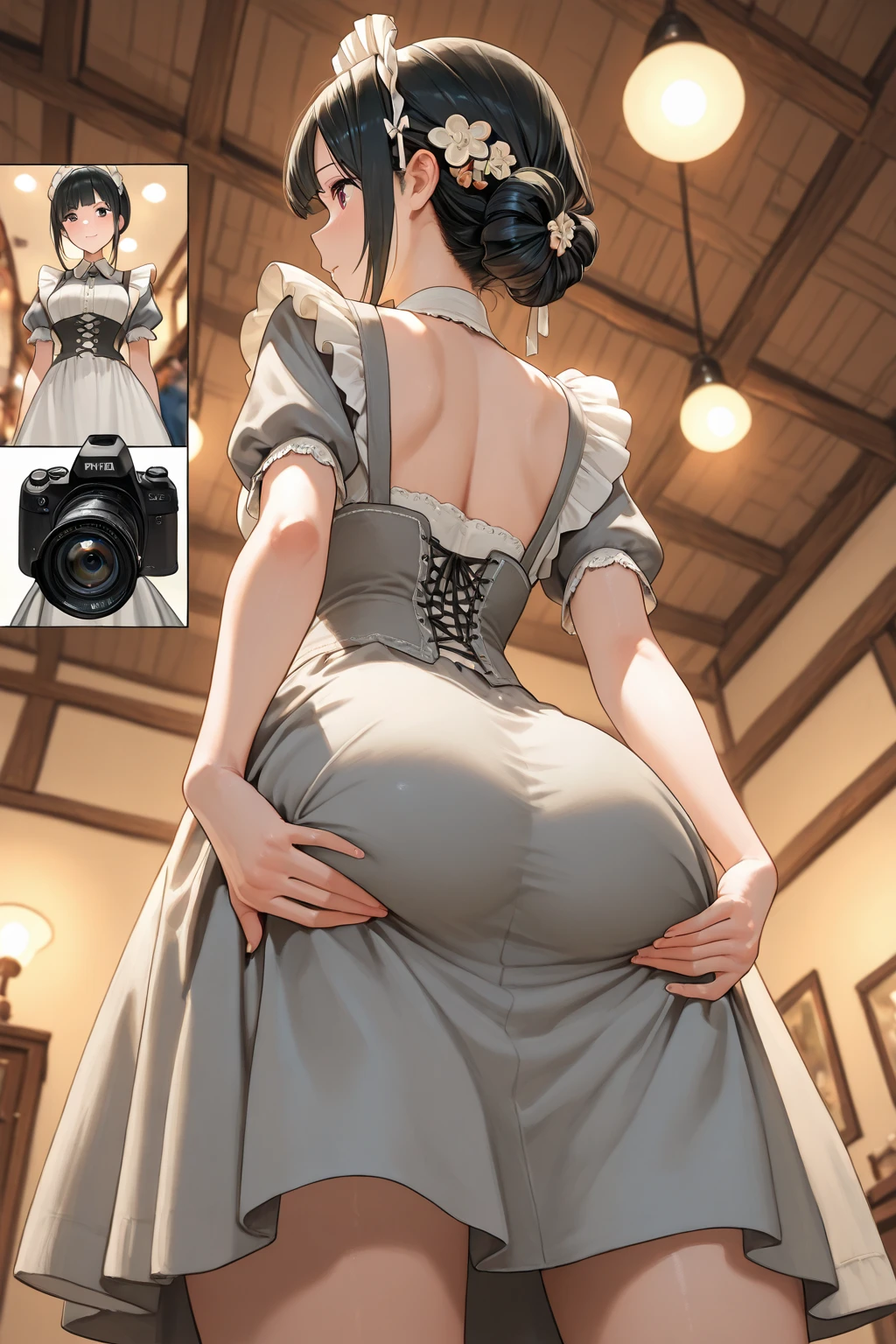 Sexy woman in lingerie with book and makeup posing for camera, aluna hiperrealista, uma aluna hiperrealista, fofosexyrobutts, lit from behind, hyper real render, karol bak uhd, arte de fantasia hiperrealista, great level of detail, arte mais detalhada, imaculadamente detalhado, yoshitakka amano Karol Bak