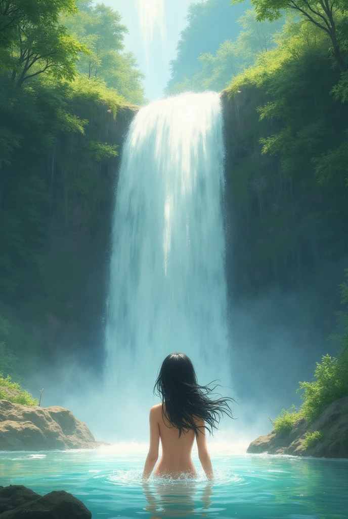 My photo sitting under waterfall