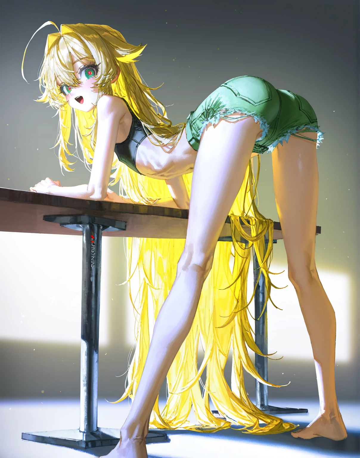1Girl, light yellow hair, long hair, (green Eyes:1.4), (medium breasts:1.2), (erectile nipples:1.1), nude, naked, open legs, no panties, wet body, BREAK indoors, in the toilet, light particles, BREAK looking at viewer, BREAK (masutepiece:1.4), Best Quality, High resolution, Unity 8k壁纸, (Illustration:0.8), (Beautiful detailed eyes:1.6), extra detailed face, Perfect Lighting, extremely details CG, (Perfect hands, Perfect Anatomy),