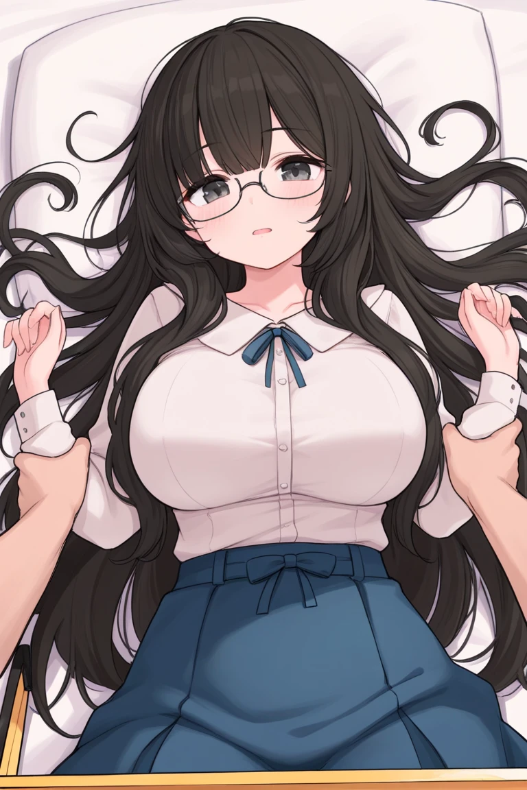 <lora:Hifumi_Takimoto:0.7>, masterpiece, score_9, score_8, score_7, source_anime, Hifumi Takimoto, 1girl, negative_hand, new game!, floating surprised mark, open mouth, smiling, wavy mouth, looking at viewer, (sweat;1.0), (flying_sweatdrops;0.5), naked, wearing red pleated bra top, pantydrop40, pussy , wearing underwear only, no skirt, blue eyes, brown hair, long hair, ponytail, blunt bangs, sidelocks, hair bow, red bow, mole on right breast, large breasts, leaning on desk, laptop, indoor, office interior, green office desk, sticky notes, pov, from above, shaking, moving, 1boy, penetration, penis, male hands pulling another's hips
<lora:sdxl_lightning_4step_lora:1>