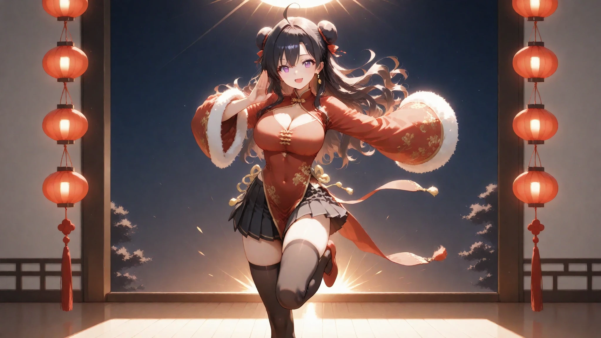 {high quality}, octane render, Ultra HD, depth of field, epic, cinematic, ancient China, 1girl, cute face, solo, feiyufu,8k_wallpaper, (large masterpiece digital art), (detailed manga illustration), (detailed line art), ((perfect)) anatomy, best hands)), (intricate details:1.3), (ultra-detailed:1.3), (illustration:1.3), (sharp focus:1.3), (natural lighting:1.05), BREAK drawing inspiration from modern masters like Katsuya Terada, blush, earings, (gigantic breasts:1.3), thick thigh, wide hips, curvy, outdoors, scenery, strong female, muscle, (furrowed brow:1.1), seductive smile, zero two, zerotwo, horns, hairband, (((red bodysuit, white gloves))), mecha horns, hairband, choker, high heels, makeup, wide hips, thick thighs, jewelry, necklace, blush, earings, (black lipstick:1.2), full body, (((she flew with her body floating, her seductive smile making everyone stunned, her expression a mix of nostalgia and longing))),