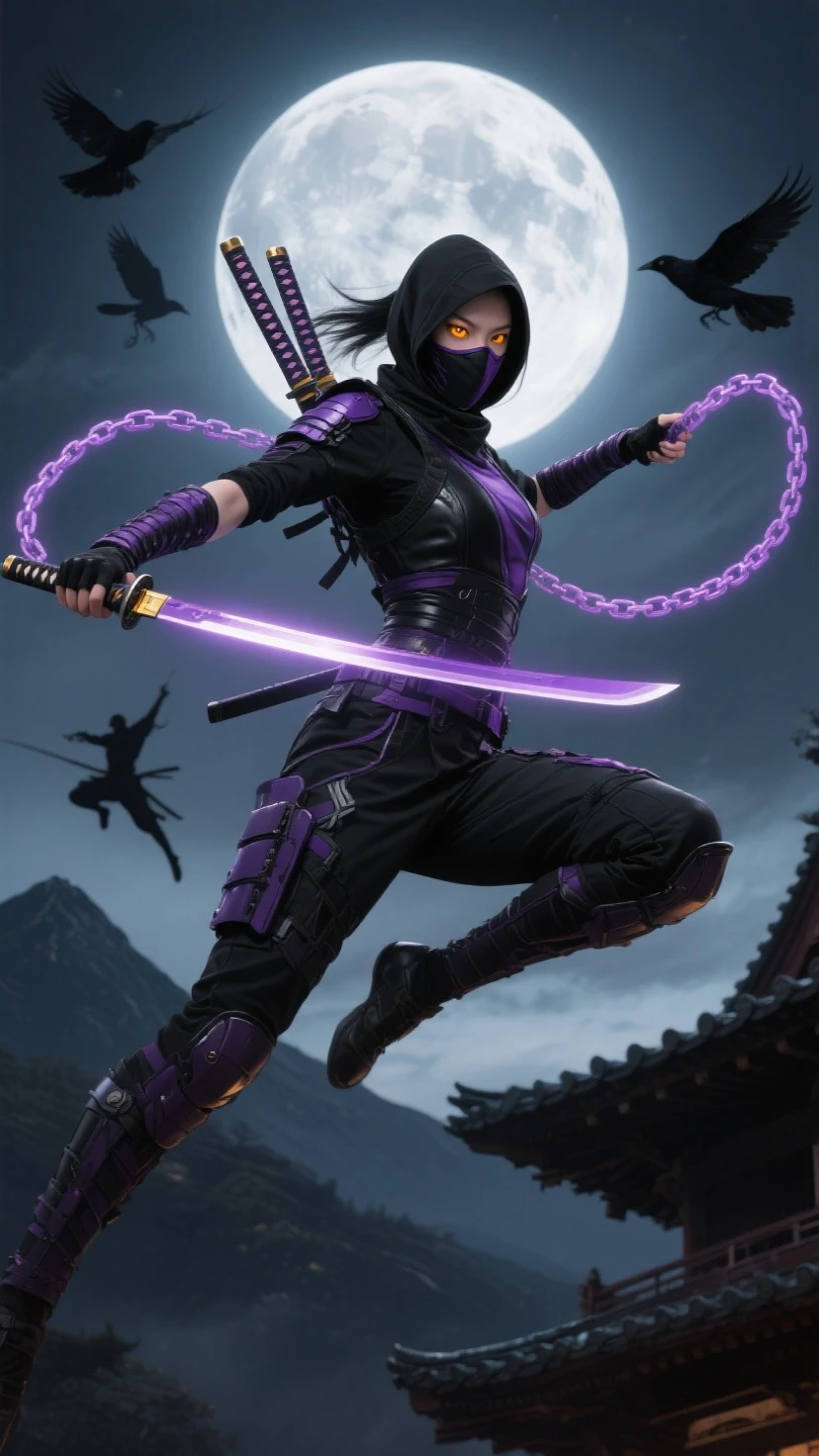 Ninja clad in aura