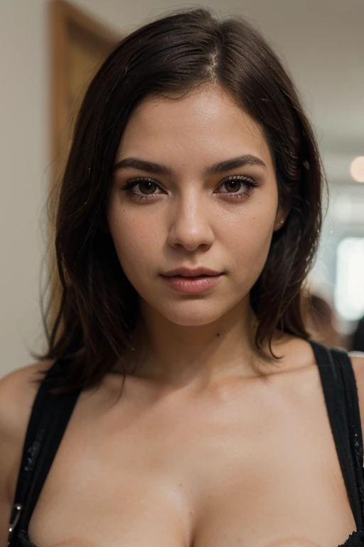 a beautiful woman, skinny, healthy, happy expression, satisfied with the body, dressed in a dark pink sensual futuristic outfit, in a really fun photo studio, posing for a photo, photo for posting on Instagram, detailed face and body, gorgeous eyes, beautiful lips, detailed hair, athletic body, natural lighting, dynamic pose, clean background, swirly vibrant colors, cinematic lighting, (best quality,4k,8k,highres,masterpiece:1.2),ultra-detailed,(realistic,photorealistic,photo-realistic:1.37), portraits, studio photography, colorful, dynamic, posh