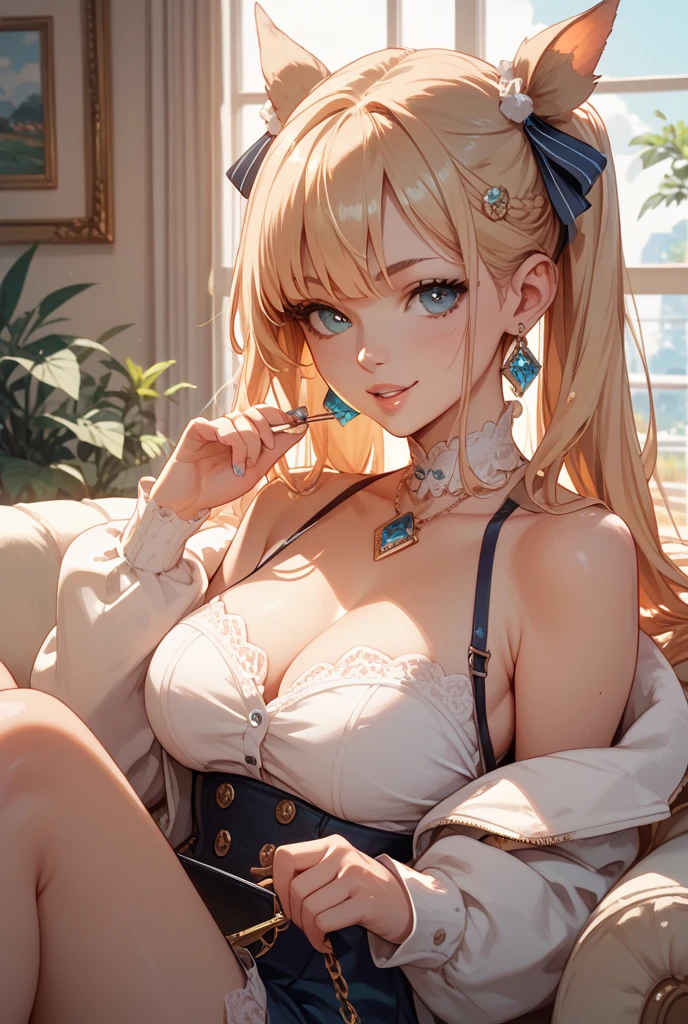 ((masterpiece)),(bestquality),((ultra-detailed)), ((beautiful detailed sky)), ((cinematic lighting)), depth of field, (dynamic angle),detailed lighting,(beautiful detailed eyes), large breast, sexy, cleavage, bare thigh,kokomirnd,kokomidef