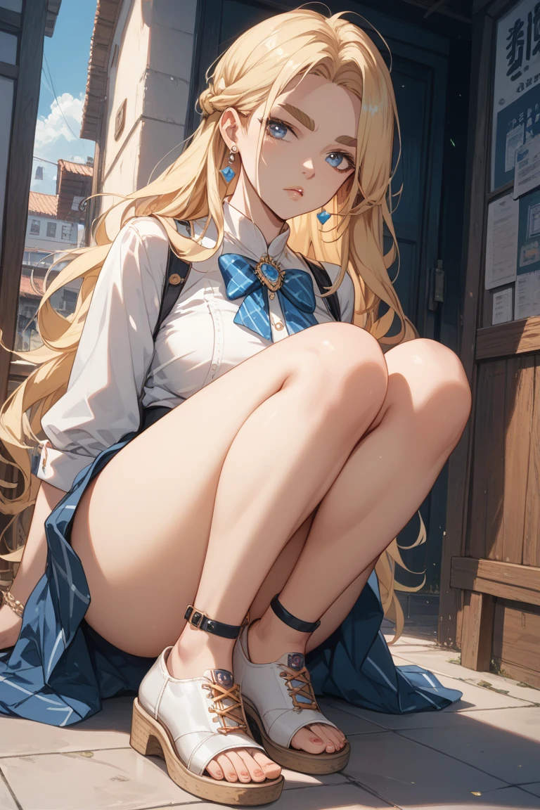 (Browsing Caution:0.99)、beautiful girl, (Roll up your skirt), looking at the camera, Angle from below, Short skirt, Squat, A shy smile, Japanese , Beautiful Skin, ((highest quality, 16k, Tabletop: 1.3)), 1 girl, The light shines on your face, Highly detailed face, Highly detailed lips, Beautiful Eyes、Realistic looking skin、Cute design panties、Shaving、Various Hair Styles、Uniforms in different colors、Natural clothing、Vans Sneakers、bite、Detailed panties