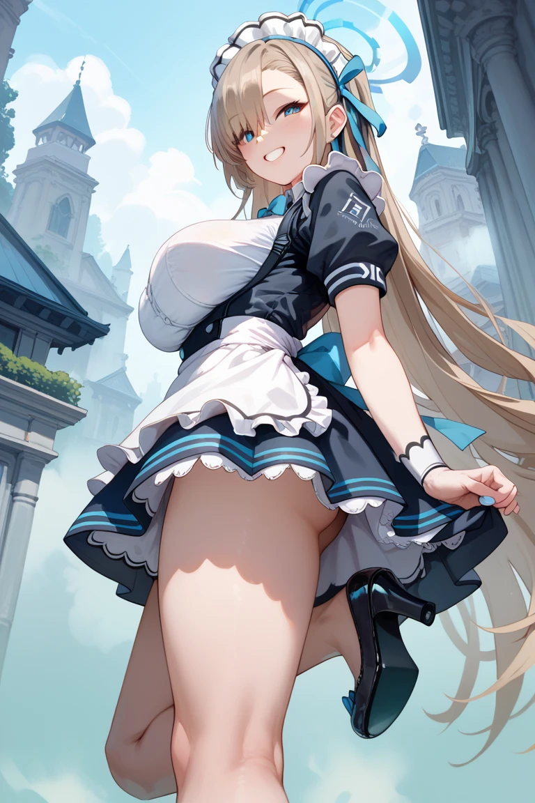 maid outfit Big breasts Black silk Big man Eight feet tall Restrained Restrained Male characteristics Huge breast clip Halter stockings Multiple people
