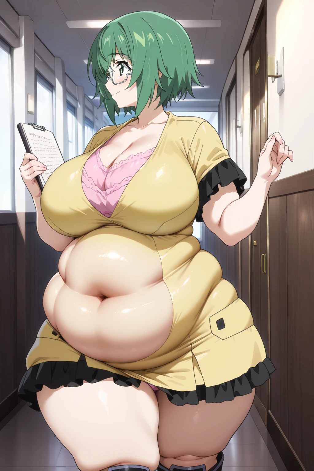 eaArt bot upscaling default is 22:25:26k wallpaper, masterpiece, highest quality, Super detailed, 30~40 years, full body shot, mature woman, beautiful mature woman, nightgown and underwear, enchanting smile, thick lips, Chubby lips, blush, looking at the viewer, provocative expression, short hairstyle, cleavage, Plump、curvy hips、attractive face、naughty face、sexy lingerie　、an inviting gaze、Expression of emotions、(((Lewd underwear)))、erotic see-through lingerie set、Standing position、gorgeous accessories、raise your butt, from below, (NSFW: 1.4)、exposed chest、(((gasping face)))、Openwork decoration，(((see through dress)))、(((R-18)))、Hakari_Whirlpool, pink hair, medium hair, hair ornaments, hair flower, green eyes, , black skirt, mini skirt, pleated skirt, black jacket, white shirt,collared shirt, long sleeve, neck ribbon,ribbon, thighs, big breasts, Are standing, cowboy shot, looking at the viewer, outdoor, blush, 1 girl, (masterpiece:1.3), (High resolution), (8K), (very detailed), (4K), (pixiv), perfect face, Nice eyes and face, (highest quality), (Super detailed), detailed face and eyes, (alone), rough skin, confused, High resolution、beautiful eyes