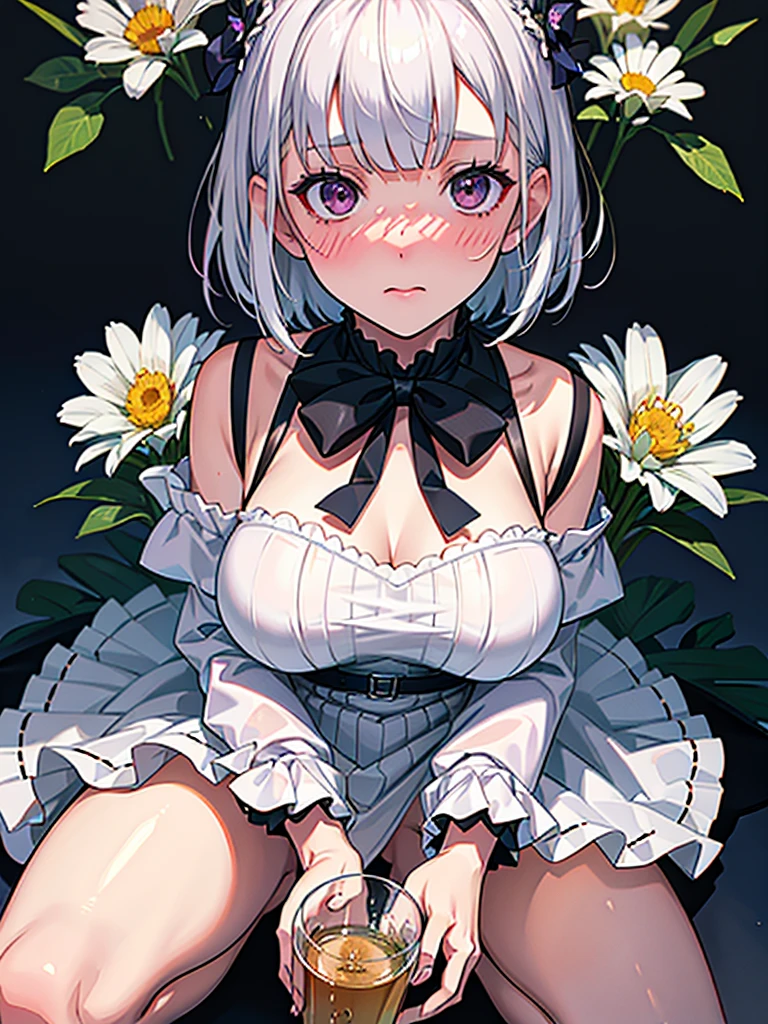 cute little、spotless、large full breasts、girl with、Solo、frontage、eye glasses、Rei Ayanami、Fantasy、