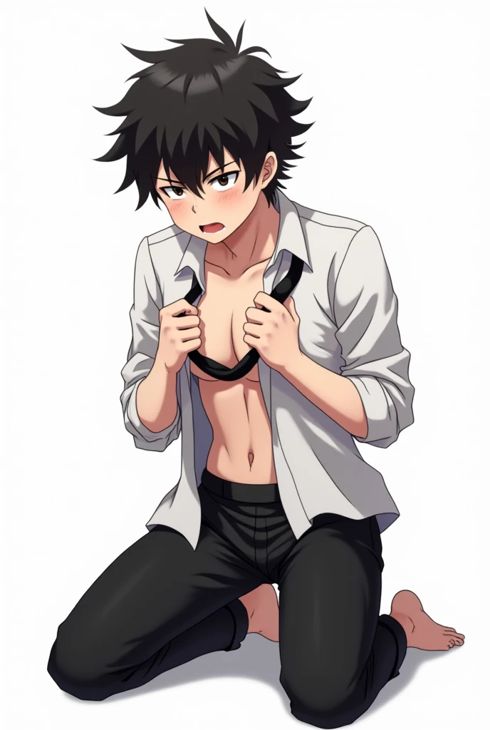 boy; junior high school; sada; mic; brother; g-string; position that highlights the buttocks; ssmile; innocent looking; look without malice; cocked ass; fully highlighted ass;