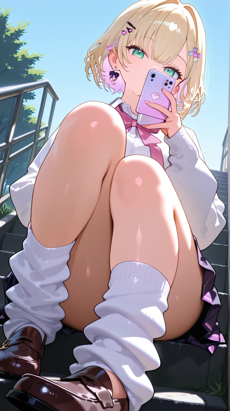 Himiko Toga being penetrated and spreading her legs on some stairs (teniendo sexo)