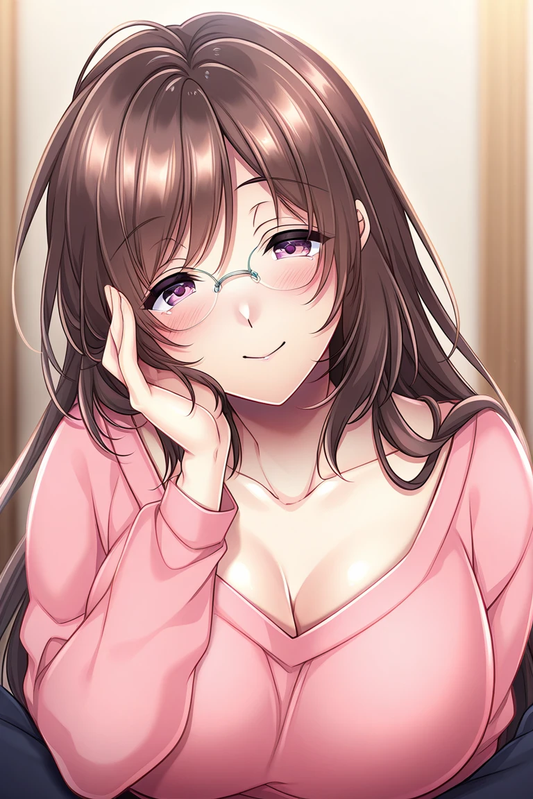 art by Mandy Jurgens and (Alex Grey:1) and (Brandon Woelfel:1) and (Leonid Afremov:1) and Josephine Wall, masterpiece, portrait, stunningly beautiful 1girl, (cute:1.1), beautiful feminine face, medium breasts, cleavage, round glasses, thick sweater, nerdy, wavy brown hair, autumn, (happy:1.1), blushing, horny, (aroused:0.9),
<lora:ixy442_v10:0.9>