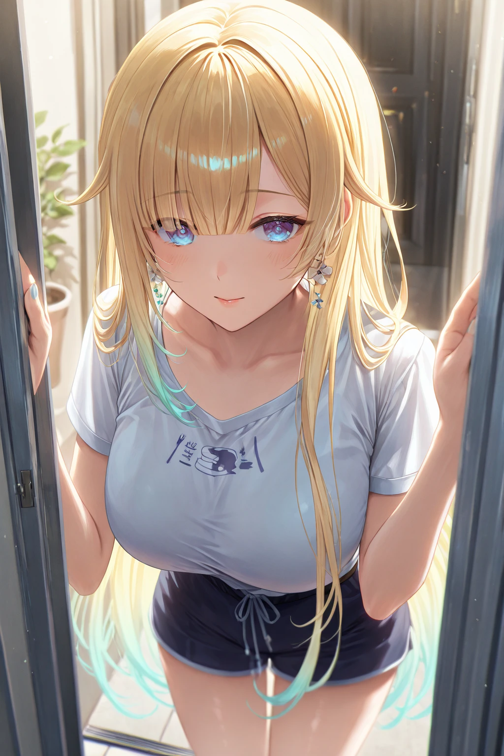 Masterpiece, best quality, very detailed, Ultra high resolution, (photorealistic:1.4), raw photos, (realistic:0.2), 1 girl, alone, long hair,,8k hdr, 1 girl,Blonde hair, shy ,sweat,steam,wet,wet, medium-large breast, bright eyes, , medium-small breasts,,Jean shirt ,,Have sex from behind ,, bedroom
