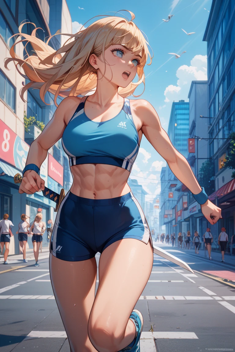 Verism, super detail, best quality, a beautiful woman , ((running))